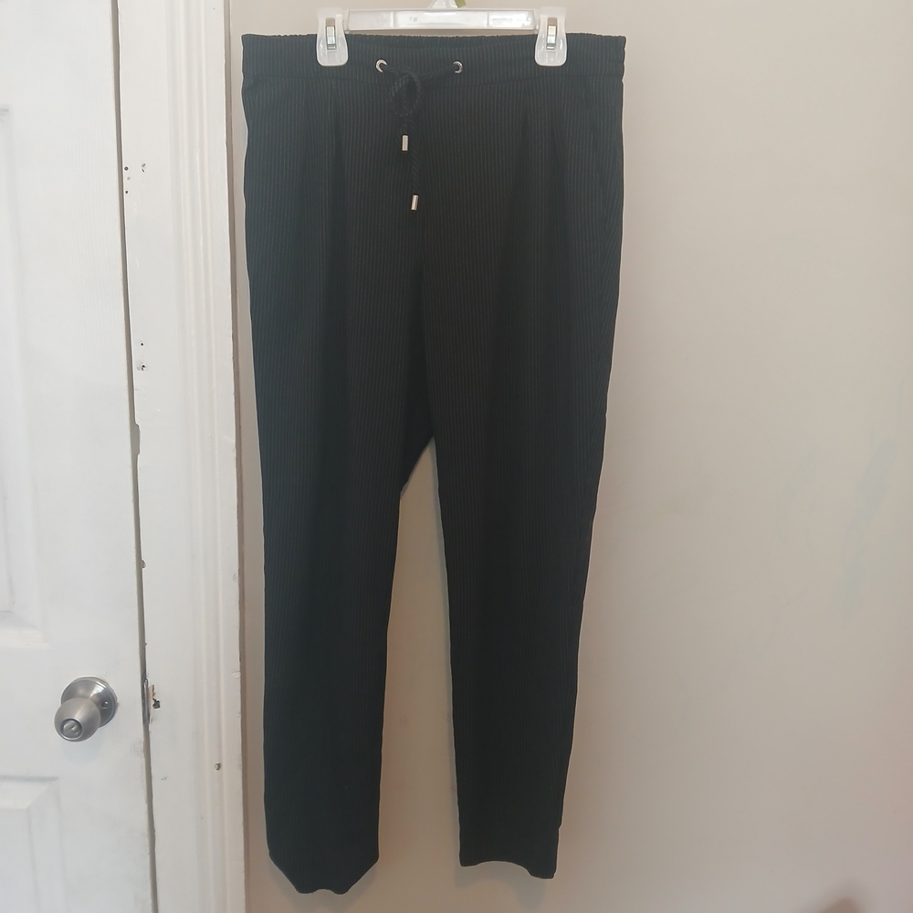 Dynamite Black And White Pinstripe Jogger Style Trousers